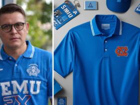 men unc blue polo shirt temu